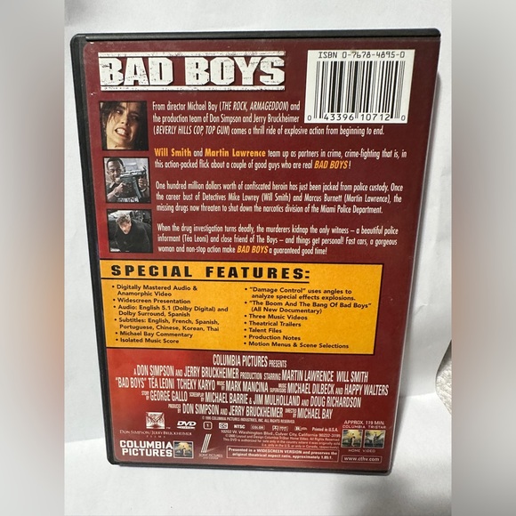 Unleash Your Inner Rebel with Bad Boys DVD - A Must-Have for Action Movie Fans! - Picture 2 of 3